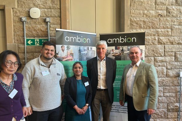 Group photo of Ambion and Academics from the Centre for Net Zero High Density Buildings